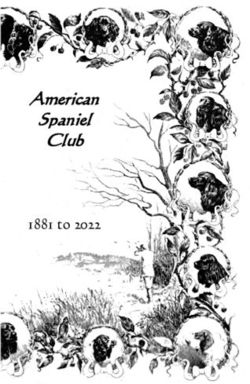 American Spaniel Club 1881 to 2022 - Foy Trent Dog Shows