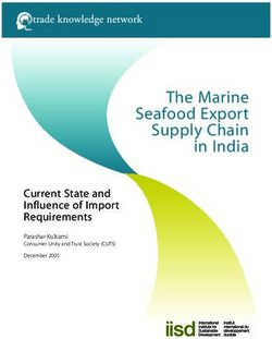 The Marine Seafood Export Supply Chain in India - Current State and Influence of Import Requirements - IISD
