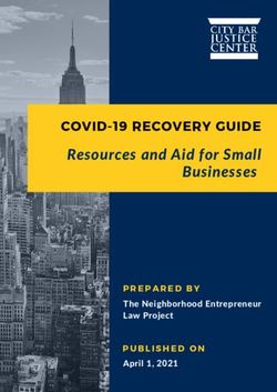 Resources and Aid for Small Businesses - COVID-19 RECOVERY GUIDE - PREPARED BY - City Bar Justice ...
