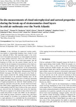 In situ measurements of cloud microphysical and aerosol properties during the break-up of stratocumulus cloud layers in cold air outbreaks over ...