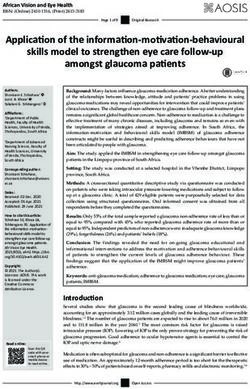 Application of the information-motivation-behavioural skills model to strengthen eye care follow-up amongst glaucoma patients