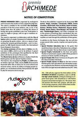 NOTICE OF COMPETITION - studiogiochi