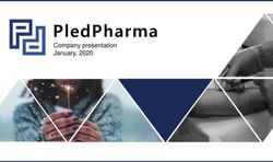 PLEDPHARMA COMPANY PRESENTATION JANUARY, 2020 - PLEDPHARMA AB