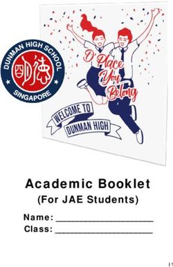 Academic Booklet (For JAE Students) - Name: _ Class: _ - Ministry of Education
