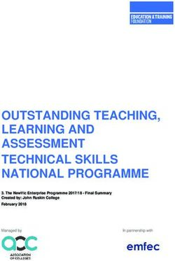 OUTSTANDING TEACHING, LEARNING AND ASSESSMENT TECHNICAL SKILLS NATIONAL PROGRAMME - Final ...