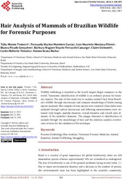 Hair Analysis of Mammals of Brazilian Wildlife for Forensic Purposes