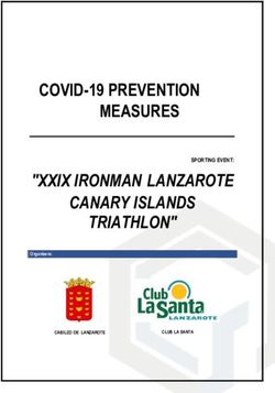 COVID-19 PREVENTION MEASURES - "XXIX IRONMAN LANZAROTE CANARY ISLANDS TRIATHLON" SPORTING EVENT