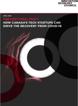 THE POST-VIRAL PIVOT: HOW CANADA'S TECH STARTUPS CAN DRIVE THE RECOVERY FROM COVID-19