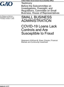 SMALL BUSINESS ADMINISTRATION - COVID-19 Loans Lack Controls and Are Susceptible to Fraud - GAO