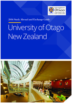 University of Otago New Zealand - 2016 Study Abroad and Exchange Guide