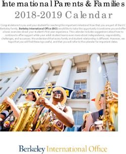2018-2019 Calendar International Parents & Families - Berkeley International Office