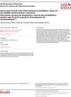 Discussing Virtual Tools That Simulate Probabilities: What are the middle school teachers' concerns? Discussion à propos de simulateurs virtuels ...