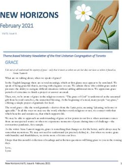 NEW HORIZONS February 2021 - First Unitarian Congregation of Toronto