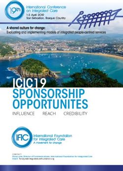 ICIC19 SPONSORSHIP OPPORTUNITES - INFLUENCE REACH CREDIBILITY Fiona Lyne, Director of Communications, International Foundation for Integrated Care ...