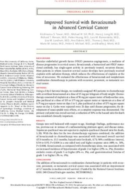 Improved Survival with Bevacizumab in Advanced Cervical Cancer