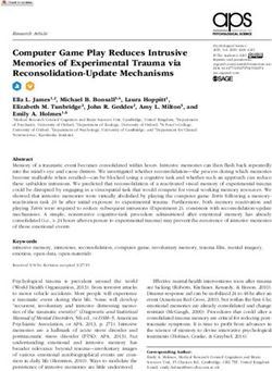 Computer Game Play Reduces Intrusive Memories of Experimental Trauma via Reconsolidation-Update Mechanisms