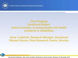 First Findings Eurofound Report: Active inclusion of young people with health problems or disabilities Anna Ludwinek, Research Manager, Eurofound ...