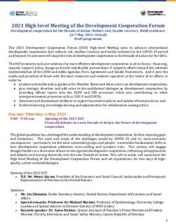 2021 High-level Meeting of the Development Cooperation Forum