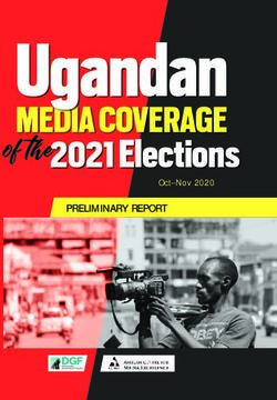 Ugandan 2021 Elections MEDIA COVERAGE - PRELIMINARY REPORT - African Centre for Media Excellence