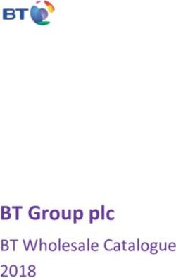 BT Group plc BT Wholesale Catalogue 2018