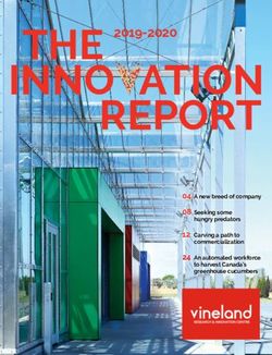THE INNO ATION REPORT 2019-2020 - Vineland Research and ...