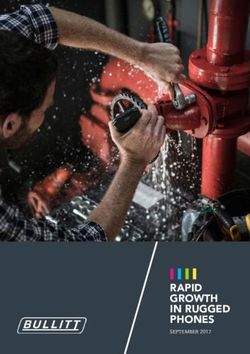 RAPID GROWTH IN RUGGED PHONES - SEPTEMBER 2017 - Bullitt Group
