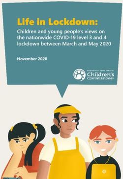 Life in Lockdown: Children and young people's views on the nationwide COVID-19 level 3 and 4 lockdown between March and May 2020 - Office of the ...