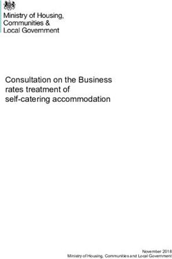 Consultation on the Business rates treatment of self-catering accommodation - November 2018 Ministry of Housing, Communities and Local Government