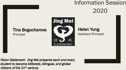 Information Session 2020 - Helen Yung Assistant Principal - Bellevue School District