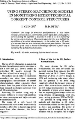 USING STEREO MATCHING 3D MODELS IN MONITORING HYDROTECHNICAL TORRENT CONTROL STRUCTURES