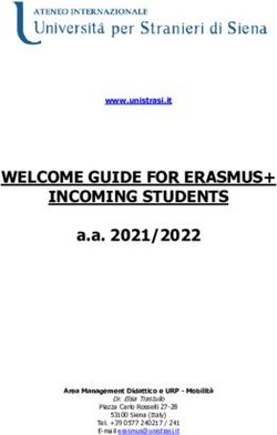 WELCOME GUIDE FOR ERASMUS+ INCOMING STUDENTS - a.a. 2021/2022