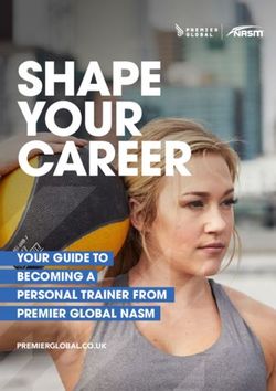 SHAPE YOUR CAREER - YOUR GUIDE TO BECOMING A PERSONAL TRAINER FROM PREMIER GLOBAL NASM