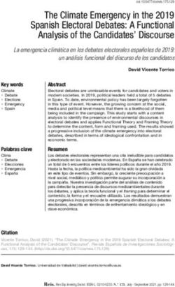 The Climate Emergency in the 2019 Spanish Electoral Debates: A Functional Analysis of the Candidates' Discourse