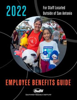 2022 EMPLOYEE BENEFITS GUIDE - For Staff Located Outside of San Antonio