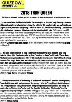 2018 TRAP QUEEN - Quiz Bowl Trash Packets