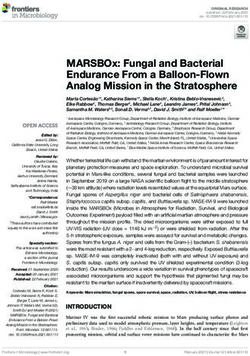MARSBOx: Fungal and Bacterial Endurance From a Balloon-Flown Analog Mission in the Stratosphere - eLib