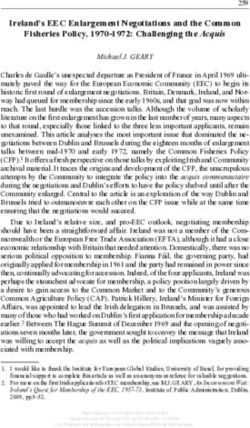 Ireland's EEC Enlargement Negotiations and the Common Fisheries Policy, 1970-1972: Challenging the Acquis - Nomos eLibrary