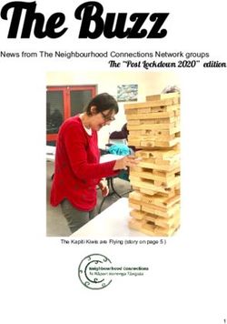 The Buzz The "Post Lockdown 2020" edition - Community Connections