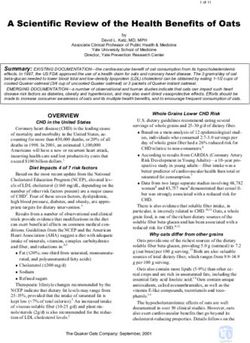 A Scientific Review of the Health Benefits of Oats