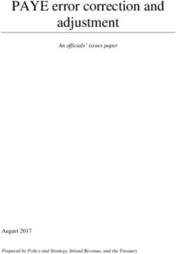 PAYE error correction and adjustment - An officials' issues paper - August 2017 Prepared by Policy and Strategy, Inland Revenue, and the Treasury ...