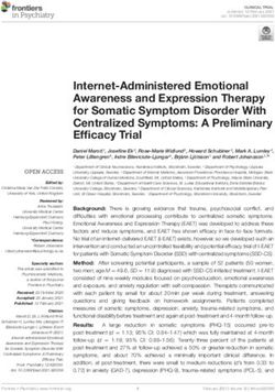 Internet-Administered Emotional Awareness and Expression Therapy for Somatic Symptom Disorder With Centralized Symptoms: A Preliminary Efficacy ...