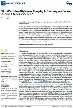 Direct Provision, Rights and Everyday Life for Asylum Seekers in Ireland during COVID-19 - MDPI