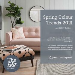 EDITEDITAPR 2021 THE - SPRING COLOUR TRENDS 2021 - COOKES FURNITURE