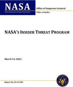 NASA'S INSIDER THREAT PROGRAM - NASA Office of Inspector General - March 14, 2022