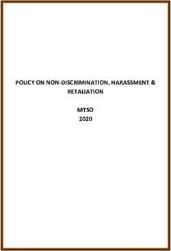 POLICY ON NON-DISCRIMINATION, HARASSMENT & RETALIATION MTSO 2020