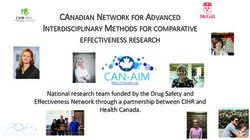 CANADIAN NETWORK FOR ADVANCED INTERDISCIPLINARY METHODS FOR COMPARATIVE EFFECTIVENESS RESEARCH - CanPath