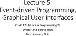 Lecture 5: Event-driven Programming, Graphical User Interfaces - CS-A1123 Basics in Programming Y2 Winter and Spring 2020 Timo Kiravuo, D.Sc ...