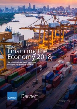 Financing the Economy 2018 - The role of private credit managers in supporting economic growth