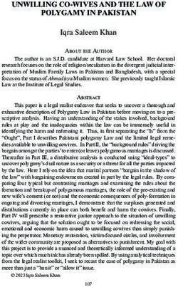UNWILLING CO-WIVES AND THE LAW OF POLYGAMY IN PAKISTAN