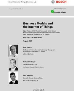 BUSINESS MODELS AND THE INTERNET OF THINGS - BOSCH IOT LAB